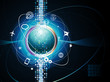 Vektor: Technology background of Global communication connection. Technology background of Global communication connection.