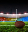 Rugby penalty kick - Night