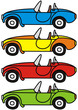 Vector set of cartoon retro cars Vector set of cartoon retro cars