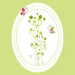 Spring summer floral greeting card