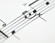 Music notes close up