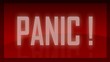 PANIC ! PANIC !