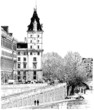 Paris - view from Pont Neuf bridge