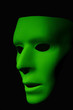 Green Face on Black