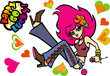 singing cawaii manga girl
