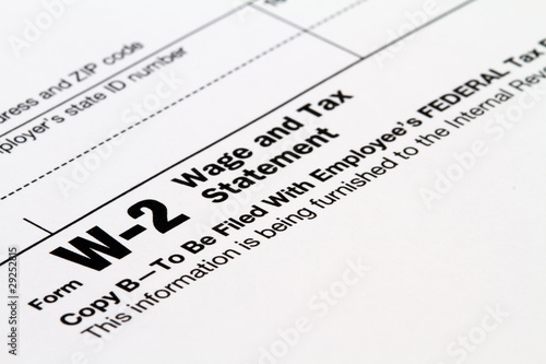 Photo: tax statement W-2 tax statement W-2