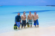 Group of Men going snorkeling together