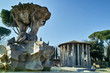 The Tritones Fountain and the Temple of Hercules - Rome The Tritones Fountain and the Temple of Hercules - Rome