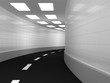 Tunnel with white wall