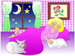 Vector: 夜の読書 夜の読書