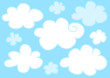 Illustration: Sfondo azzurro con nuvole Sfondo azzurro con nuvole