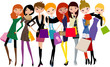 pretty girls in stylish dresses