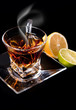 Cup of tea on black background Cup of tea on black background