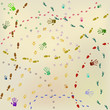 Vector: Abstract tracks and marks of feet and shoes Abstract tracks and marks of feet and shoes