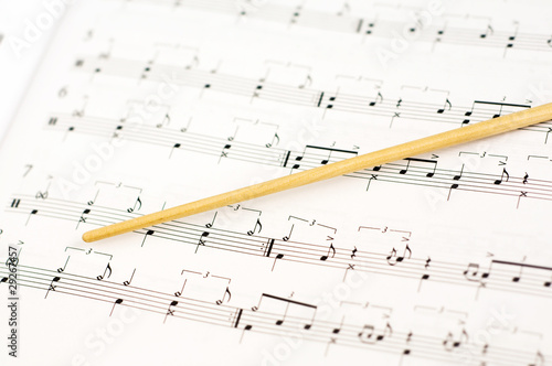 Photo: Baton and music Baton and music