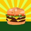 Illustration: Burger, Cheeseburger Burger, Cheeseburger