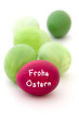 Photo: bemalte ostereier, mit text, hochformat bemalte ostereier, mit text, hochformat