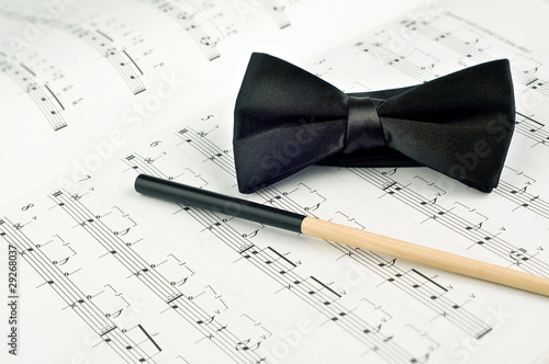 Photo: Bow tie and baton Bow tie and baton
