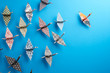Group Of Origami Birds