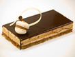 Cake chocolate with cream