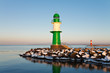 Die Mole in Warnemünde.