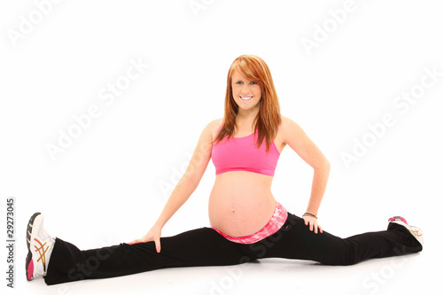 Photo: Fit Pregnant Woman Split Fit Pregnant Woman Split