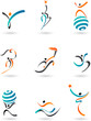 Collection of human logos Collection of human logos