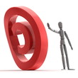 Stopping Shiny Red Copyright Sign Stopping Shiny Red Copyright Sign