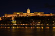 Budapest, Buda castle on Danube River by night