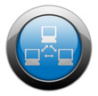 Metallic Orb Button "Network"