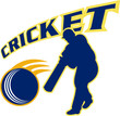cricket player batting ball