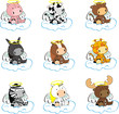 animal angel cartoon set pack