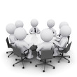 3D man at business meeting 3D man at business meeting