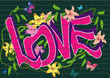 vector illustration with graffiti vector illustration with graffiti