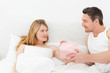 Man offering present to his girlfriend