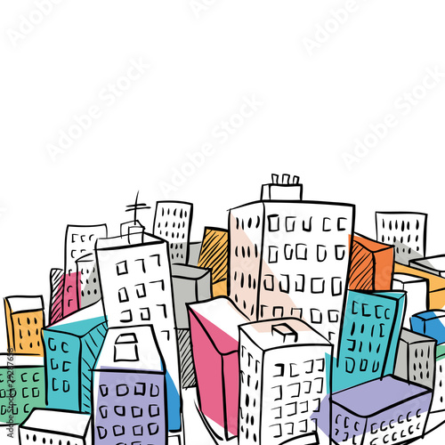 Vector: funky city doodle illustration funky city doodle illustration