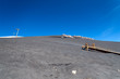 Skilift for skiers on the volcano Etna