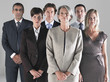 Group of serious businesspeople