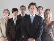 Group of serious businesspeople