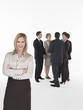Proud Businesswoman, group behind