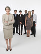 Proud Businesswoman, group behind