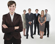Proud Businesswoman, group behind