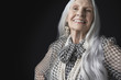 Photo: Senior Woman with Long Hair Senior Woman with Long Hair