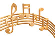 3d golden stave on a white background