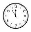 classic wall clock on the white wall classic wall clock on the white wall