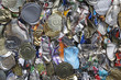 Pile of tin cans, full frame