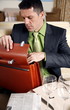 Man sitting at the table in a restaurant