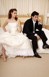Bride waiting for groom to get off the phone