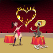 Vector: Valentine's Day of predator trainer Valentine's Day of predator trainer