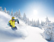 skier in mountains